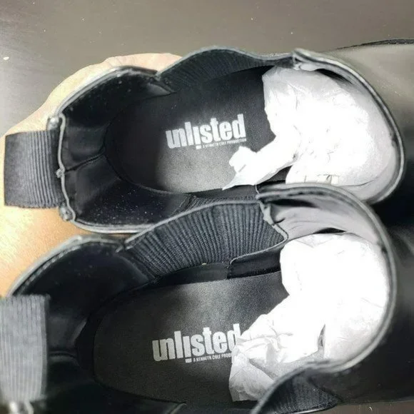 Unlisted by Kenneth Cole Mens Black Peyton Chelsea Slip On Ankle Boots Size 11 M - Picture 10 of 10